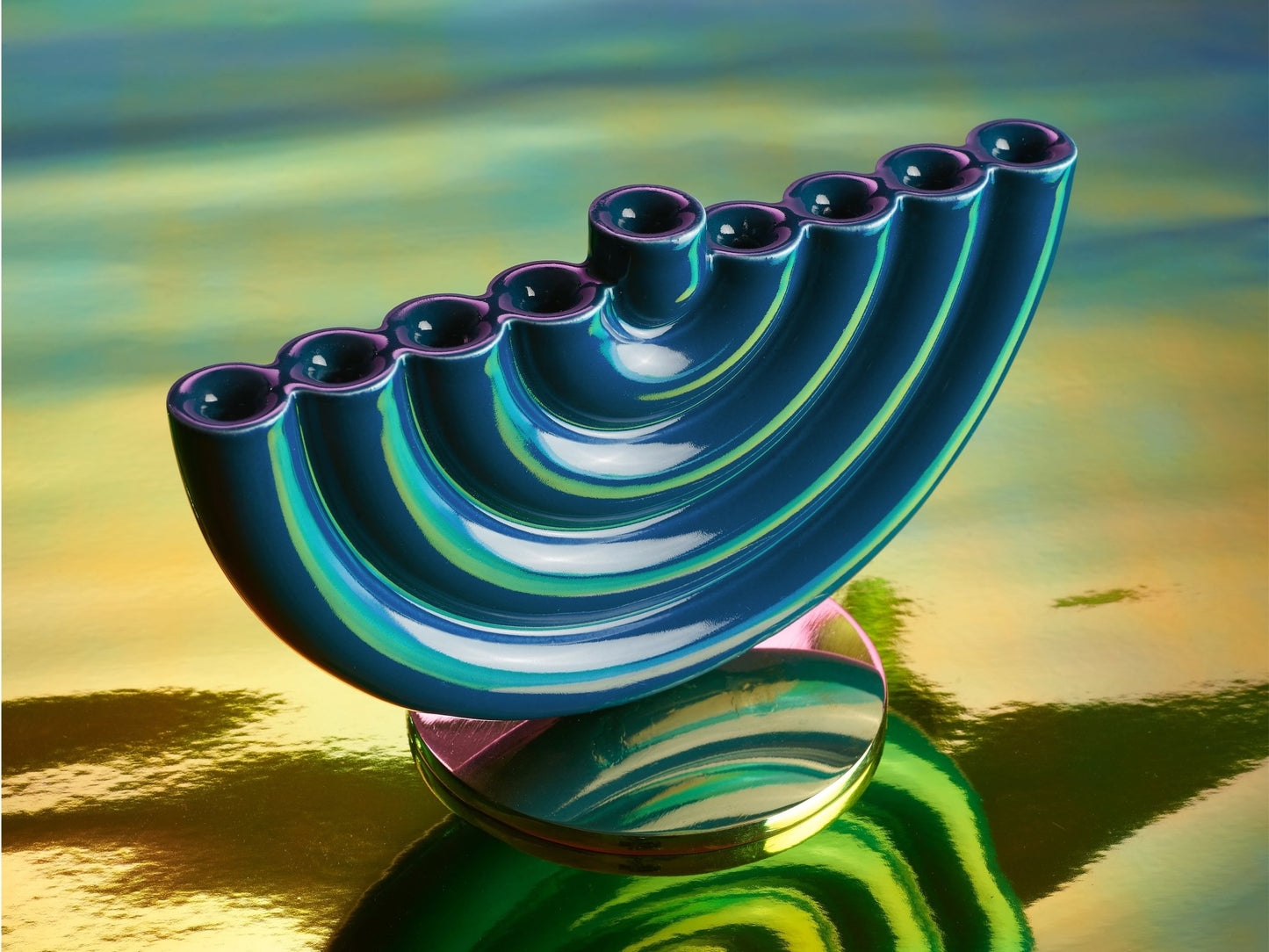 Rainbow Menorah - Shop Tchotchke