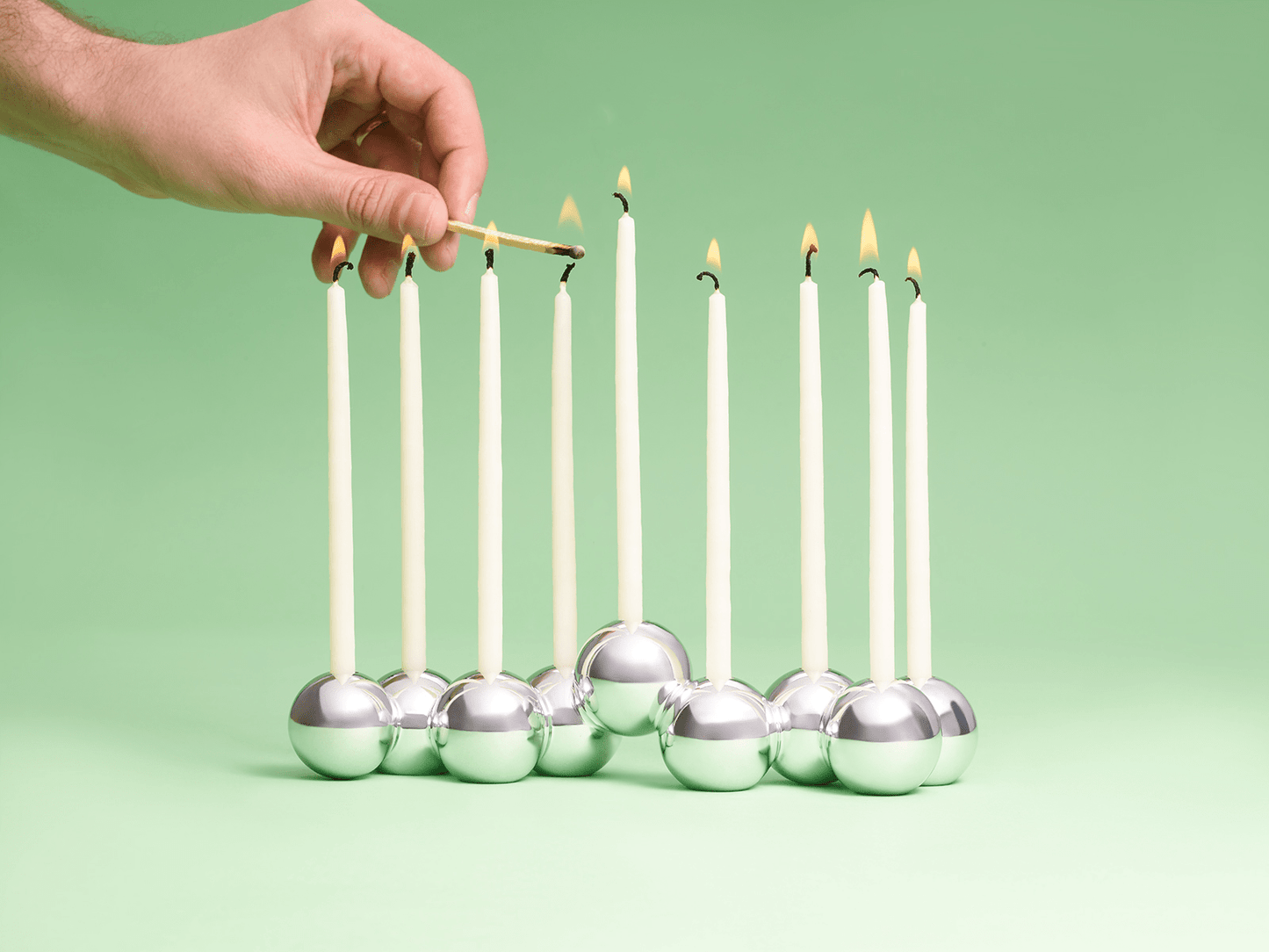 Bubble Menorah (Aluminum) - Shop Tchotchke