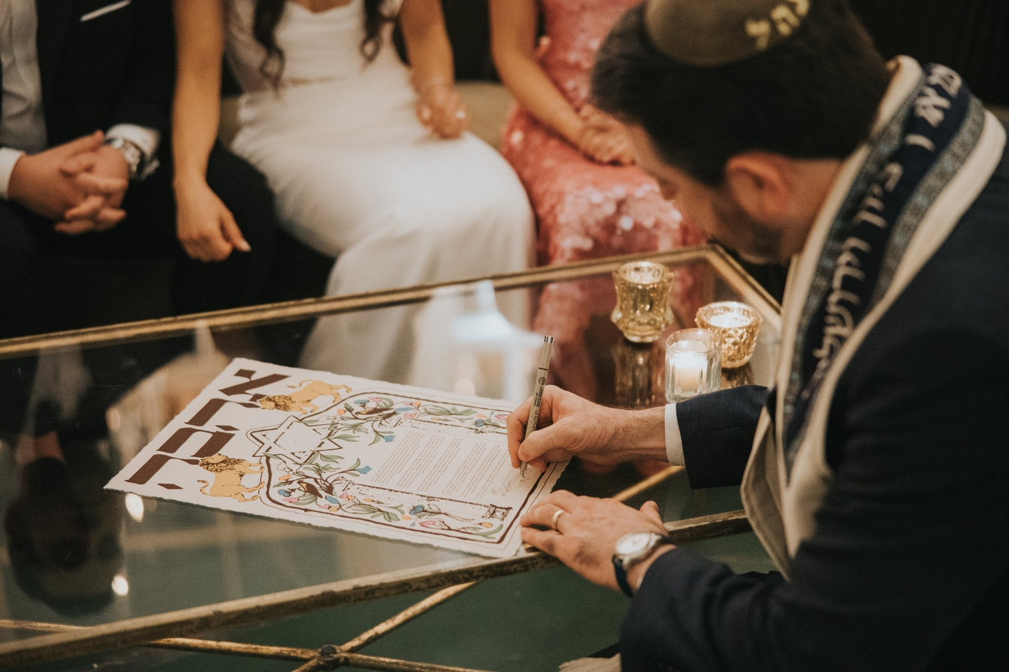 Ahava Lions Ketubah - Shop Tchotchke