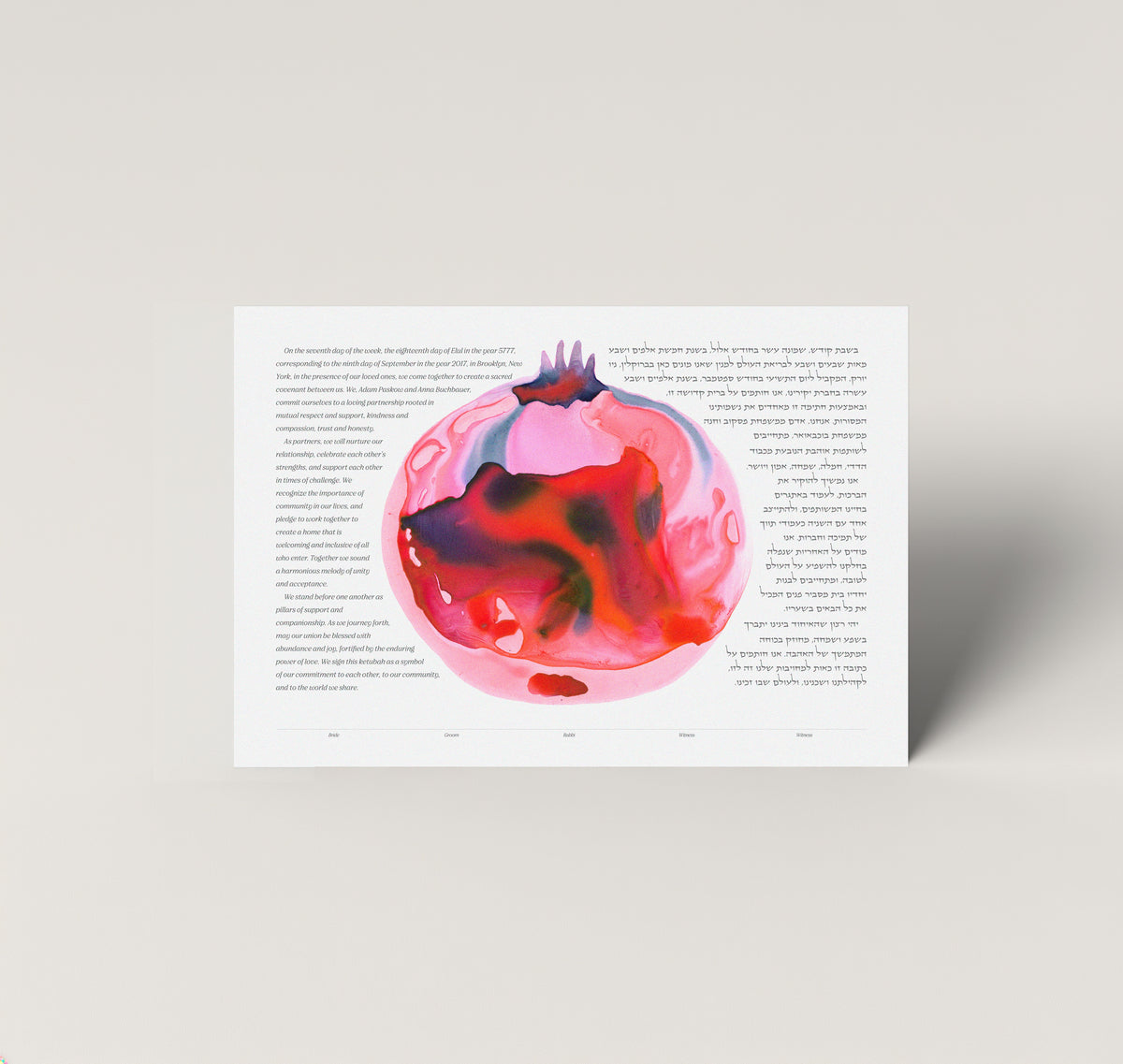 Pomegranate Ketubah
